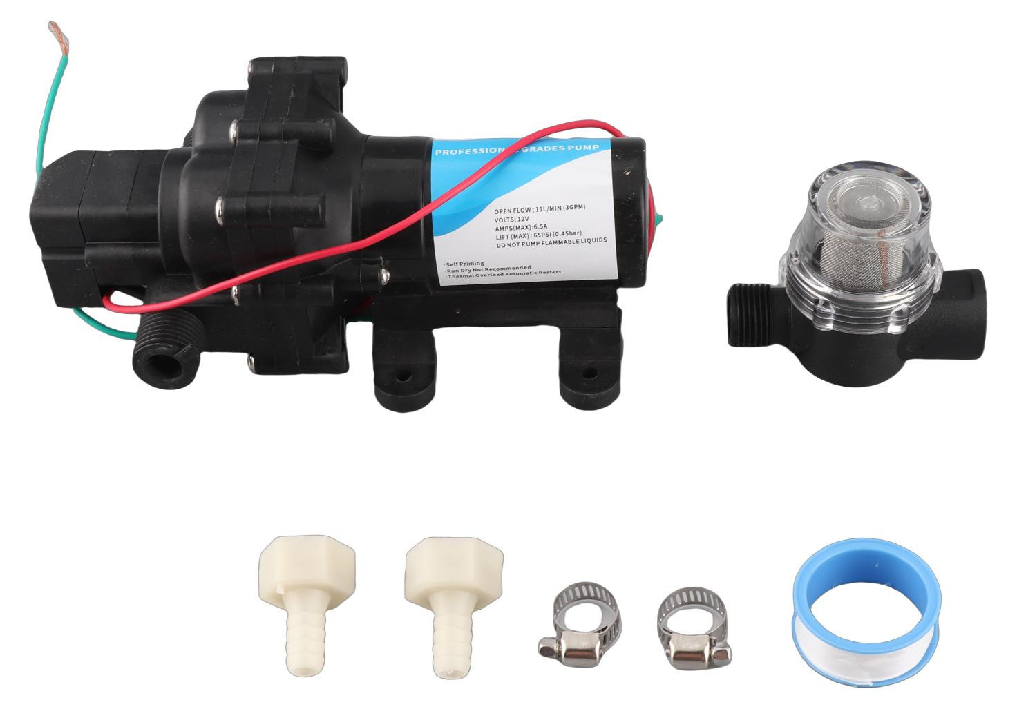 Gistuch Elektrische Membraanpomp 12V DC Zelfaanzuigende Waterpomp voor Campers