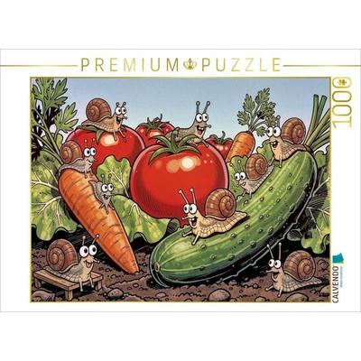 CALVENDO Puzzle Ein Motiv aus dem Kalender Lustige Weinbergschnecken - Comic | 1000 Teile Lege-Größe 64x48cm Foto-Puzzle für glückliche Stunden