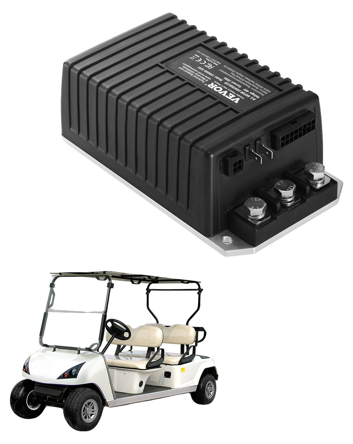 VEVOR Geschwindigkeitsregler für Golfwagen, 48 V 250 A Ersatz für Gleichstrommotor-Controller für EZGO TXT Golfwagen, Schutzart IP65, Gehäuse aus Alu ABS, kompatibel