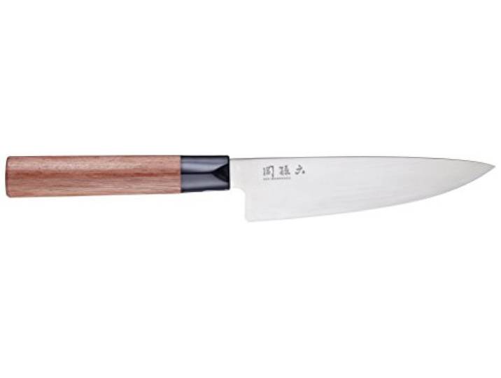 KAI Seki Magoroku Red Wood Griff Kochmesser mit red Wood Griff, Klinge 15,0 cm, MGR-0150C
