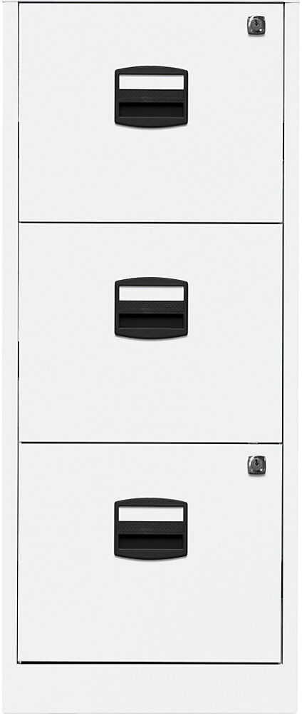 Hängeregistraturschrank PFA, 3 Schübe, verkehrsweiß BISLEY