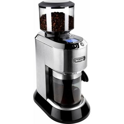 DE'LONGHI Kaffeemühle "Dedica KG521.M", silber (aluminium), B:15,4cm H:38,2cm T:24cm, Kaffeemühlen, inkl. Siebträgeradapter