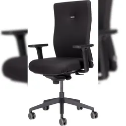 Lento agilis Start-Up Bürostuhl ergonomisch, Vollpolster in schwarz - Ergonomischer Drehstuhl mit Rollen, Stuhl mit Armlehne, Synchronmechanik uvm. -