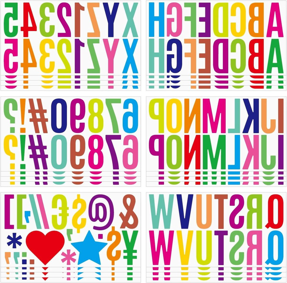 400 stuks Grote Letterstickers Alfabet Stickers Zelfklevend Kleurrijk