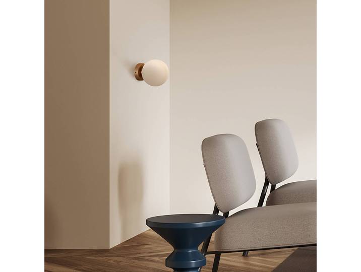 Applique murale Basicform Ø 15cm Doré Verre dépoli / Métal mixte E14