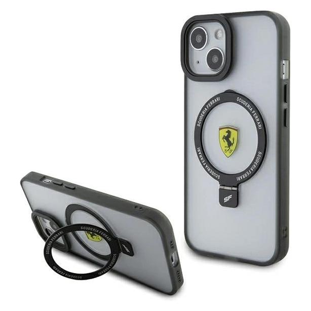 Ferrari FEHMP15SUSCAH iPhone 15 6.1" transparent hardcase Ring Stand 2023 Collection MagSafe (Apple iPhone 13, Apple iPhone 14, Apple iPhone 15) (FER000605-0)