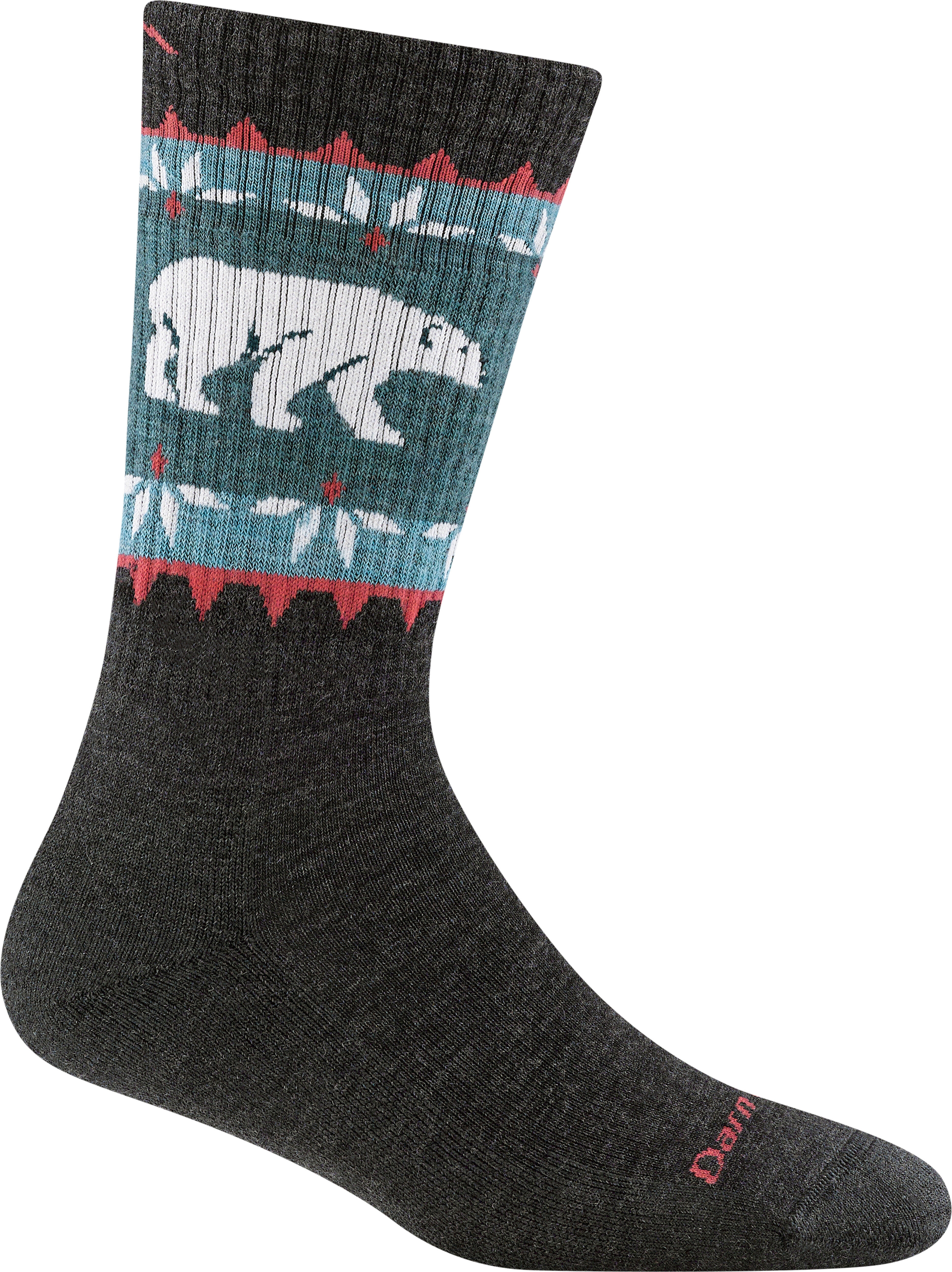 Darn Tough Women's Vanna Grizzle Boot Hiking Socks  Charcoal Charcoal S