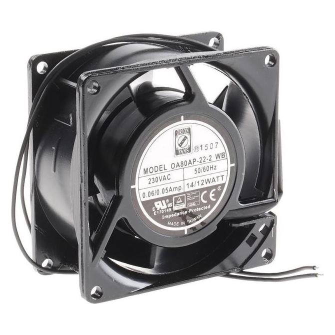 RS PRO AC ball bearing fan,80mm 42.5cu.m/h 230V (80 mm) (7897876)