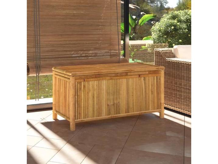 Boîte de rangement jardin - - Bambou - 110x52x55 cm - Brun