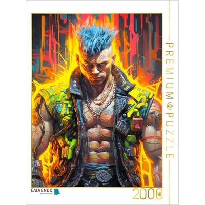 CALVENDO Puzzle Ein Motiv aus dem Kalender Cyberpunk Heroes. Futuristische Fusion von Technik und Kunst | 2000 Teile Lege-Größe 90x67cm Foto-Puzzle
