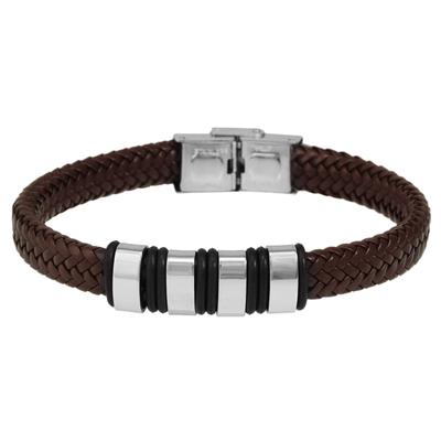 Armband ADELIA´S "Armband aus Leder 21 cm", braun, Armbänder, Damen, 21cm, Leder, Armband, Ein Geschenk, das Freude macht