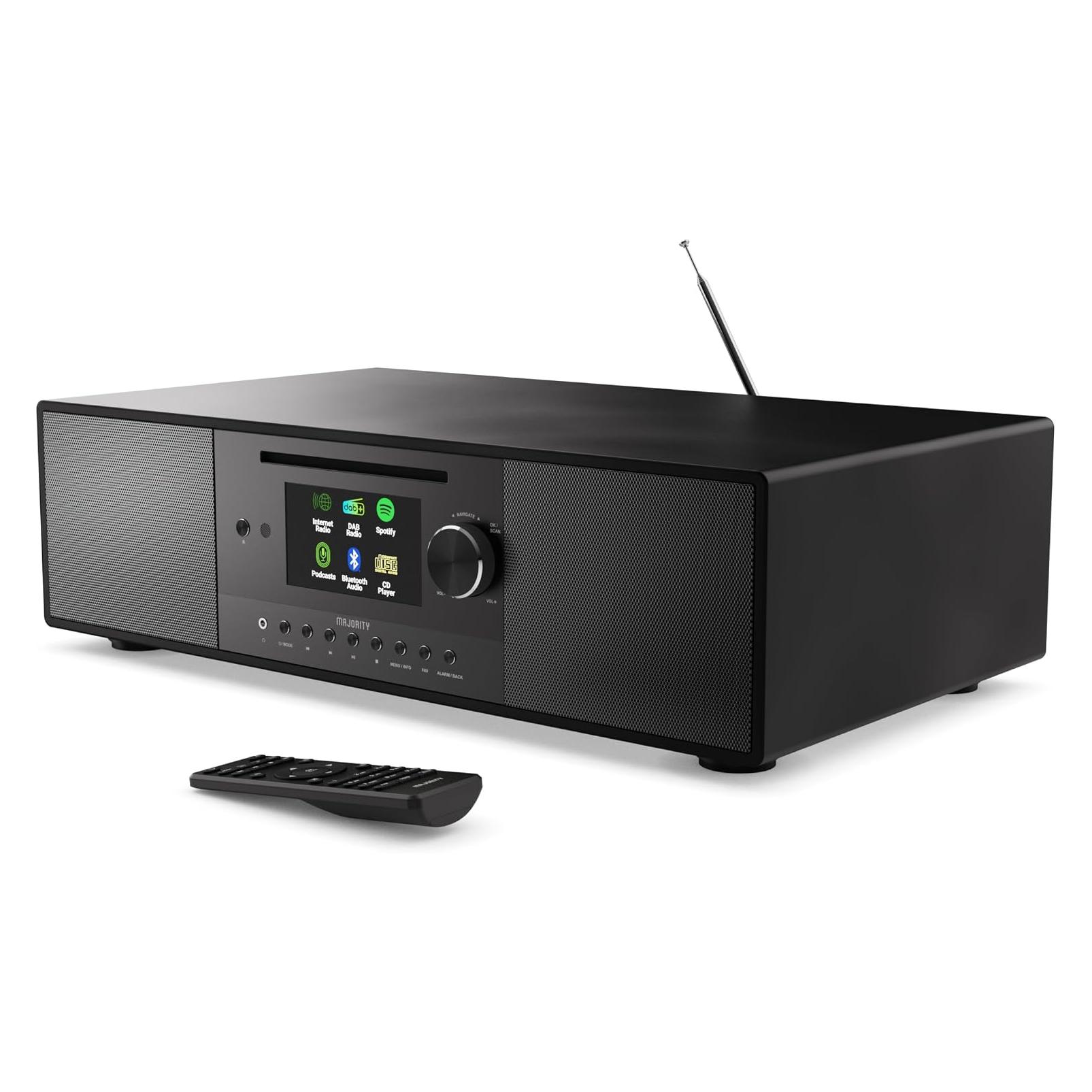 Majority Quadriga Maxi Internet-Radio-Musiksystem - Schwarz (Bluetooth, WLAN) (76220642)