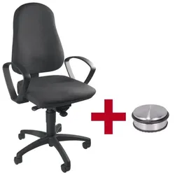 Topstar Bürostuhl »Balance 50« (ohne Armlehnen) inkl. GRATIS Türstopper »Disc« grau