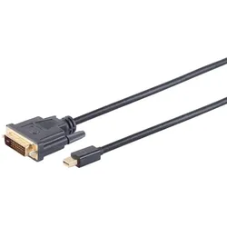 Mini DisplayPort 1.2 Adapterkabel, DVI-D 24+1, 1m