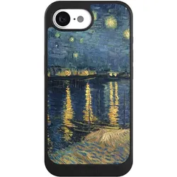 Nivocase Hülle für Apple iPhone 16e Handyhülle NIVOcore Case Schwarz Kunst Malerei (Apple iPhone 16e), Smartphone Hülle, Schwarz