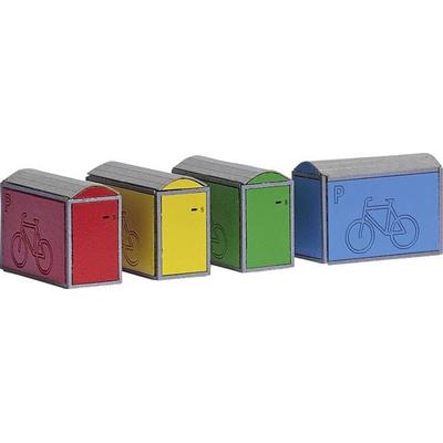 Busch 1988 H0 4 Fahrradboxen Bausatz