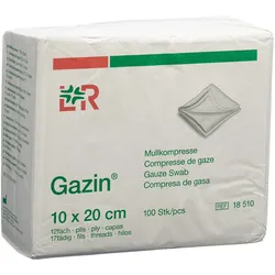 Gazin, Verbandsmaterial, Mullkompressen 10x20cm 12-fach/17-fädig ohne RK