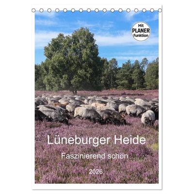 Lüneburger Heide - Faszinierend schön (Tischkalender 2026 DIN A5 hoch), CALVENDO Monatskalender