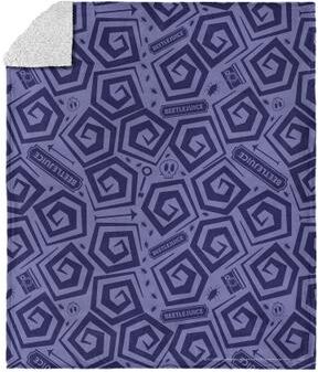 Warner Bros. Beetlejuice Creepy Crawlies Silk Touch Sherpa Throw Blanket 50X60 Inches by THE NORTHWEST GROUP in Purple (Size OS)