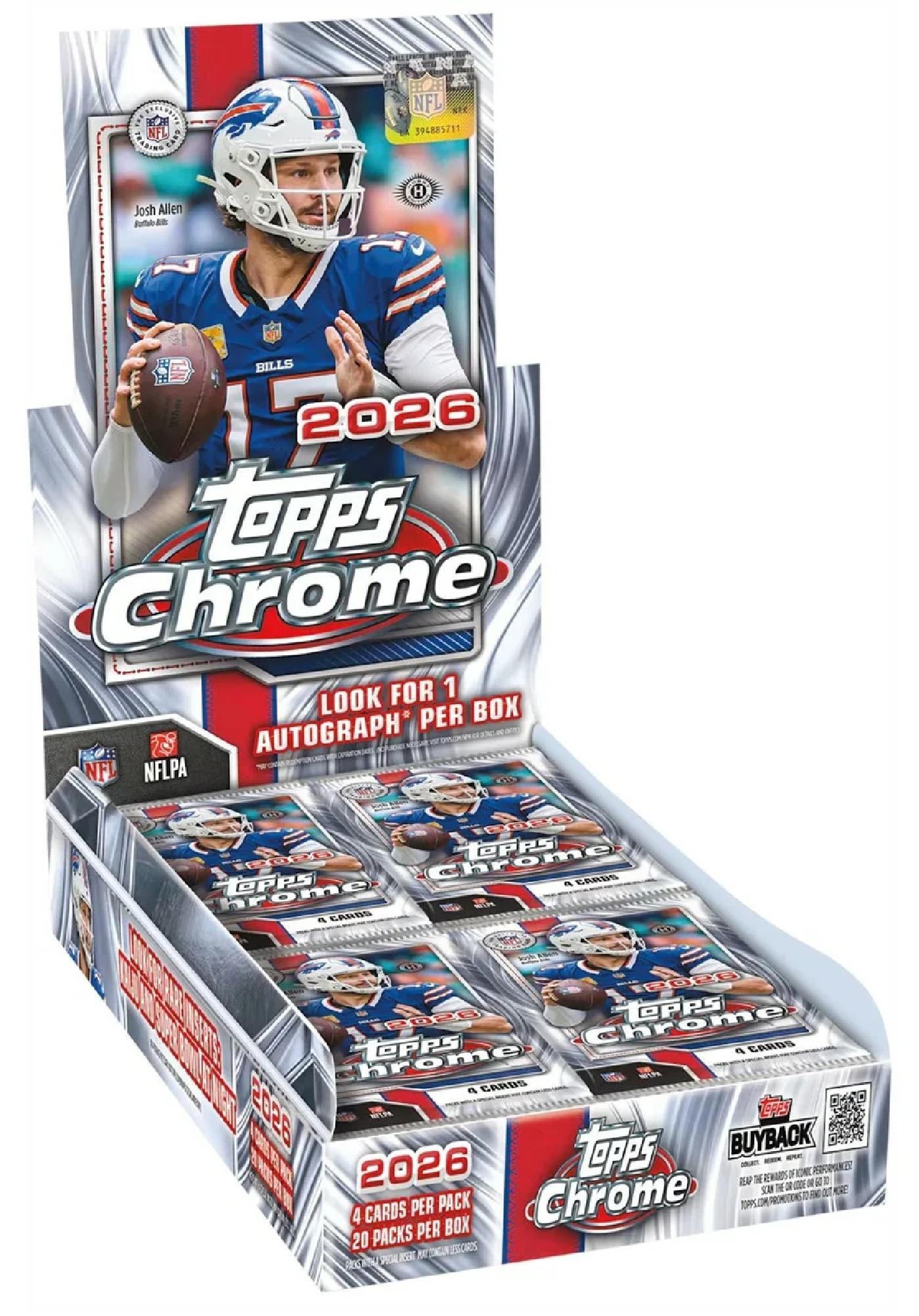 2026 Topps Chrome Football - Hobby Box