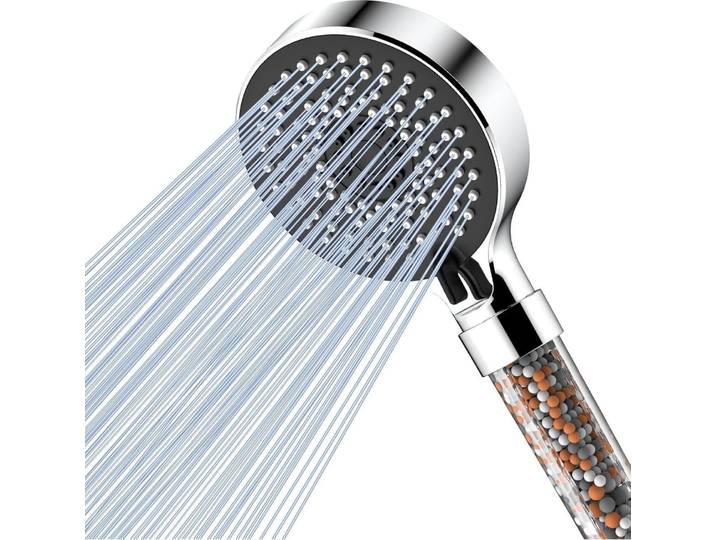 Magichome Wassersparender Duschkopf mit 5 Strahlarten Schwarz
