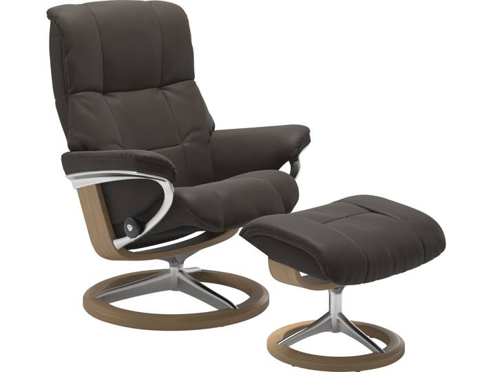 Fußhocker, 55x41x39 cm, Leder Batick, Braun, Signature Base, Klassisch, Stressless