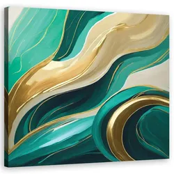 WANDBILD modern abstrakt türkis