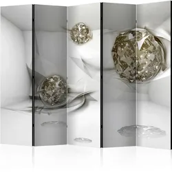 Paravent Abstract Diamonds II Beige/Perlmutt