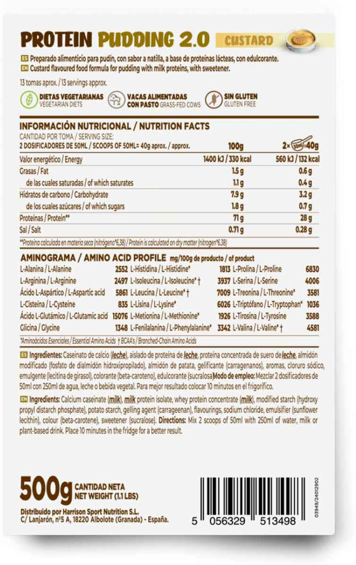 HSN Pudding proteico 2.0 500g natilla - Recetas Saludables - Polvo - 13  Servicios