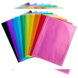 Exacompta 85670E 20x Sichtmappe Iderama, aus mittelfestem PP, 20 Hüllen, A4 - Farben sortiert