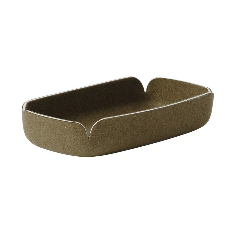 Muuto Restore dienblad Brown green 28 x 15,5 cm