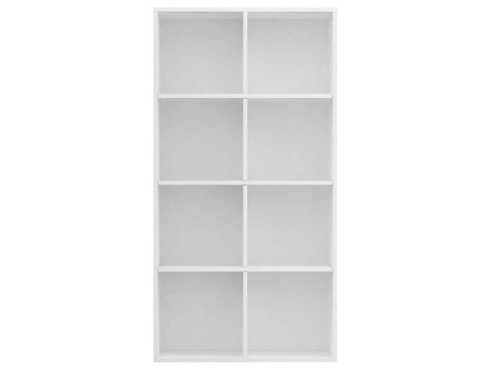 Bibliothèque blanche en bois d'ingénierie - MEUBLECHIC - 66x30x130 cm - 8 compartiments - Blanc