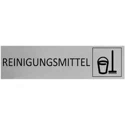 CombiCraft Aluminium Türschild Reinigungsmittel 165x45mm mit 3M-Tape