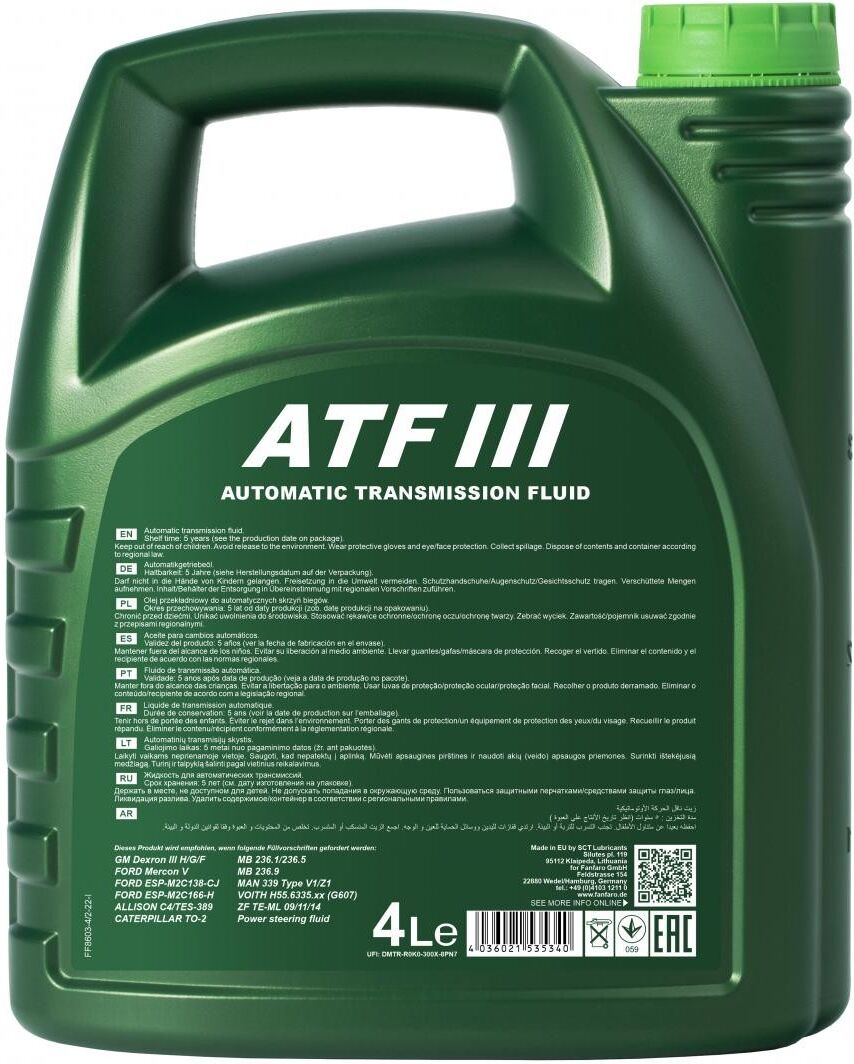 FANFARO FF8603-4 Automatic transmission fluid
