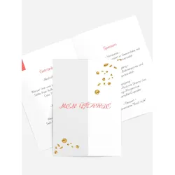 Menükarten für Ihr Fest selbst gestalten mit Spruch und Fotos im Onlinedesigner bei Meine-Kartenmanufaktur.de