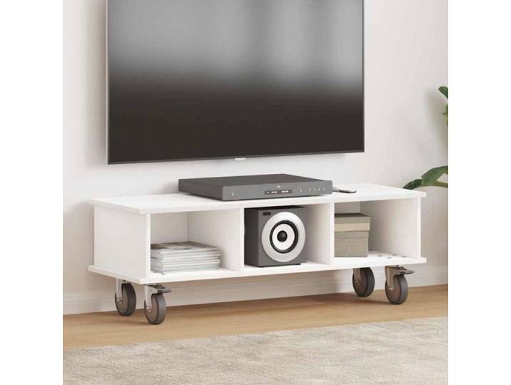Meuble TV - VIDAXL - Meuble TV 100 x 35 x 35 cm - Blanc - Bois d'ingénierie - Rangement et gestion câbles