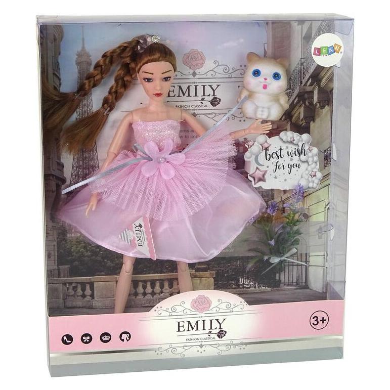 Lean Toys Baby Doll Emily Pigtails Cat Flowers (37421571)