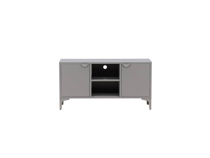 Meuble TV tendance en métal 120cm DIDI métal gris 120x40x63cm