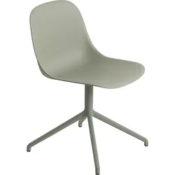 Fiber Swivel Drehstuhl grau-grün auf Aluminiumbeinen