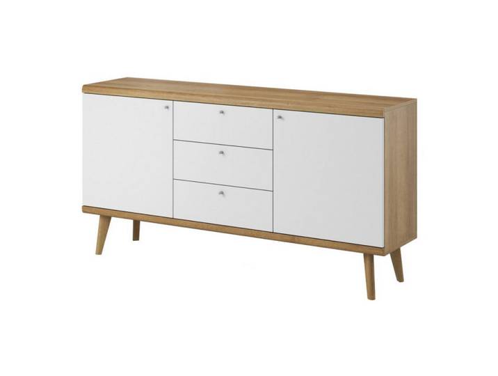Sepro Meble Sideboard Weiß Drimo Pksz160, Mehrfarbig, 160x83x40 cm, Kleinmöbel, Kommoden, Sideboards