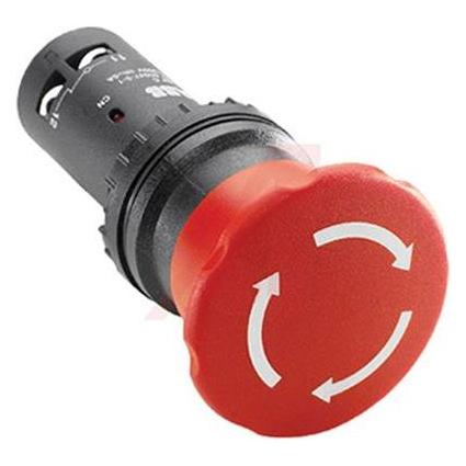 ABB Emergency Stop 2 NC Twist Release 40mm (CE4T-10R-02)