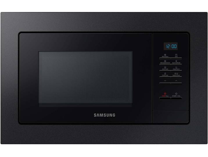 SAMSUNG Mikrowelle MG20A7013CB/EG , schwarz, B:48,9cm H:27,5cm T:32,6cm, Mikrowellen, Garen, Backen & Grillen mit pflegeleichten Keramik-Emaille Innenraum, Mikrowelle