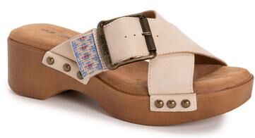 Women's Charlotte Sandal by MUK LUKS in Natural Nubuck (Size 6 M)