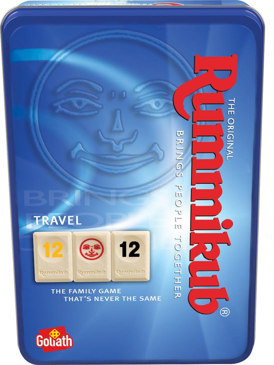 Goliath Rummikub Travel Tin Reisspel met 106 steentjes in stevig blik