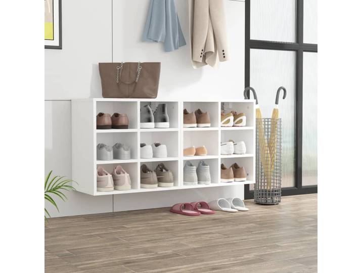 vidaXL Schuhregale 2 Stk. Weiß 52,5x30x50 cm