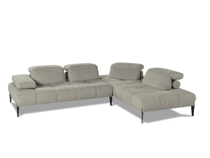 CALIA ITALIA Ecksofa Skyline, Made in Italy, Design-Sofa, L-Form, mit Sitztiefenverstellung, verstellbare Armlehne und Kopfstütze für maximalen Komfort