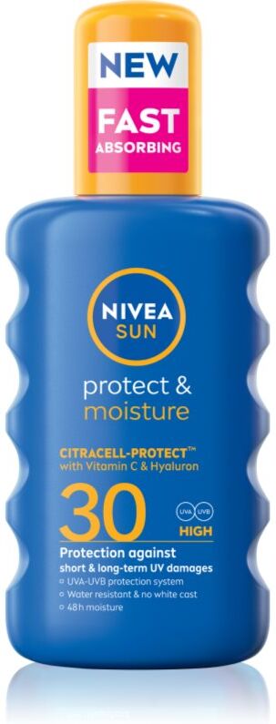 NIVEA SUN Protect & Moisture feuchtigkeitsspendendes Gel zum Bräunen SPF 30 200 ml