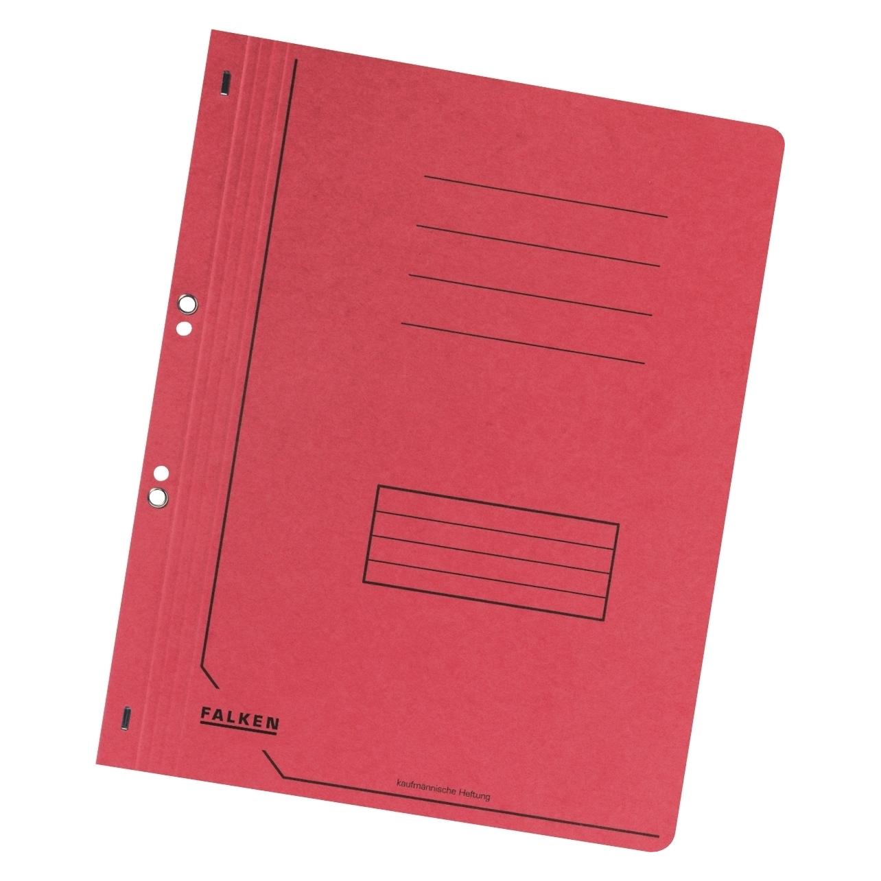 Falken 50 Ösenhefter Karton rot DIN A4 (A4, 50x) (80000557)