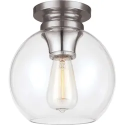 Elstead Lighting Tabby Deckenleuchte E27 Klarglas Poliertes Nickel