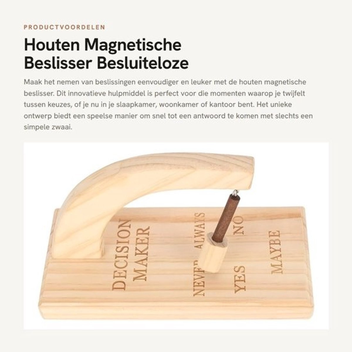 Dailygoods Houten magnetische beslisser